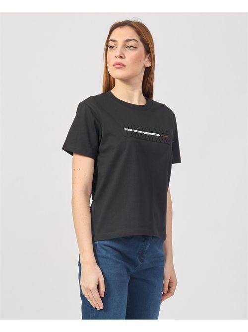 T-shirt ras du cou Patrizia Pepe avec imprimé sur le devant PATRIZIA PEPE | 8M1660-J253K103